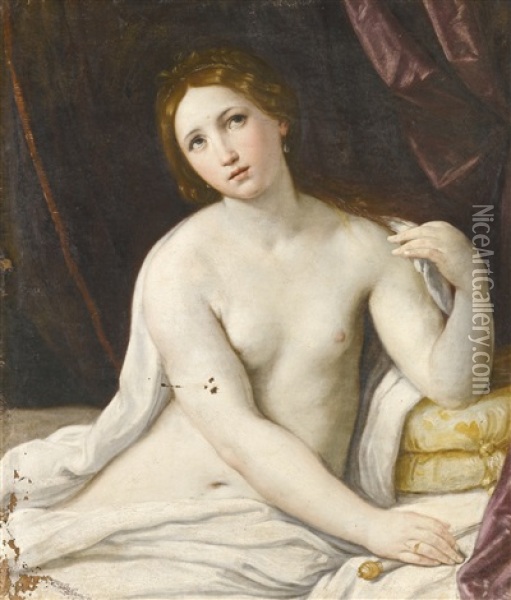 Lucretia Oil Painting - Giovanni Andrea Sirani