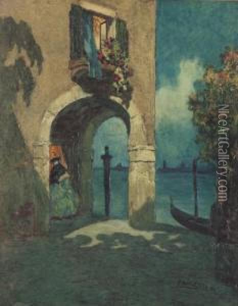 Venezia Oil Painting - Rodolfo Paoletti