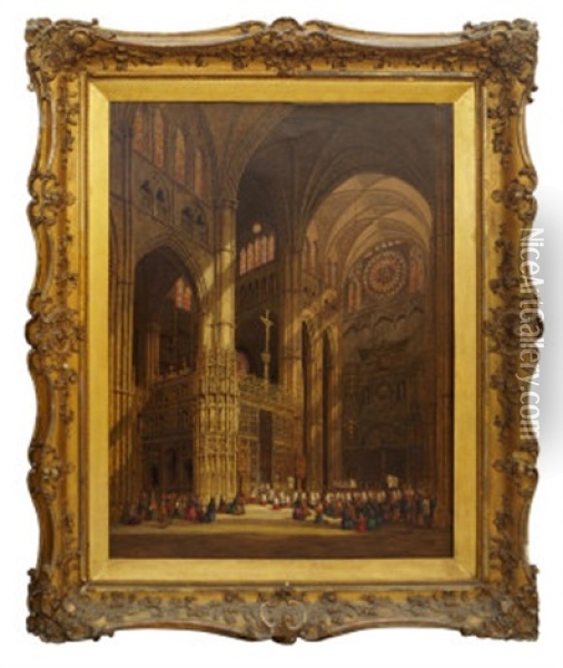 Cathedral Of Toledo, Spain, South Transept Oil Painting - Henri Schaefer