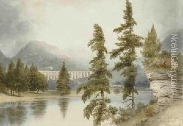 Views Of The Susquehann River Oil Painting - William McIlvaine