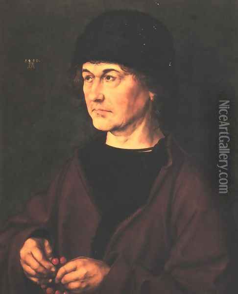 Portrait of Durer's Father Oil Painting - Albrecht Durer