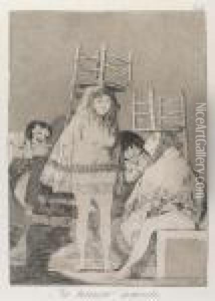 'nadie Se Conoce' And 'ya Tienen Asiento Oil Painting - Francisco De Goya y Lucientes