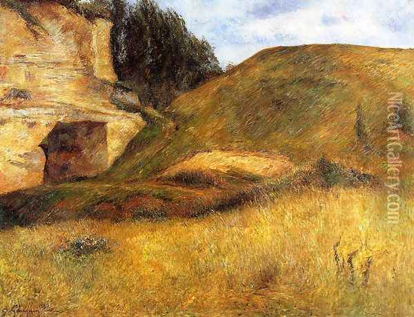 Chou Quarry Hole In The Cliff Oil Painting - Paul Gauguin