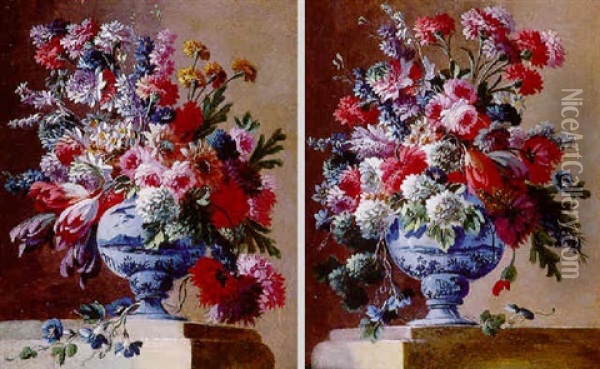 Vase De Fleurs Oil Painting - Gasparo Lopez