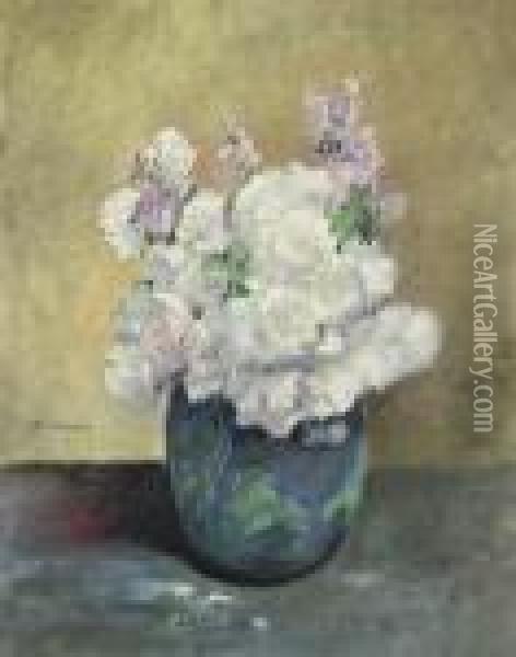 Vase De Fleurs Oil Painting - Henri Lebasque
