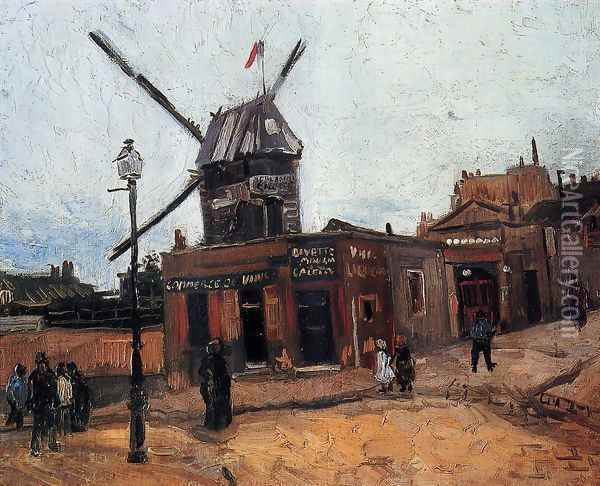 Le Moulin De La Galette V Oil Painting - Vincent Van Gogh