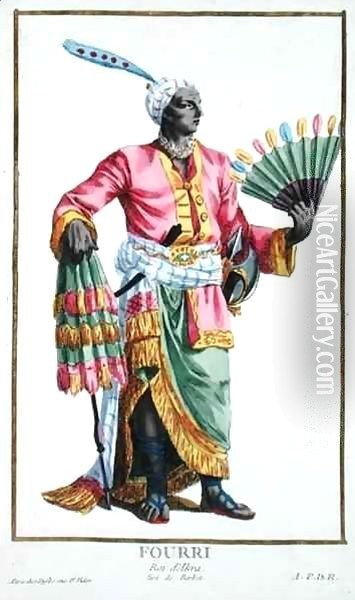 Fourri, King of Akkra Oil Painting - Barbot