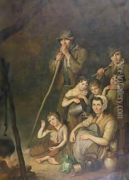 Irish Emigrants Oil Painting - John Joseph Barker