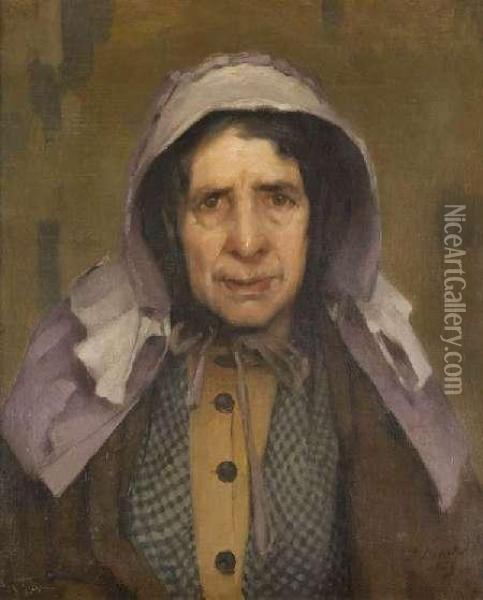 The Lilac Bonnet Oil Painting - Alexander Mann