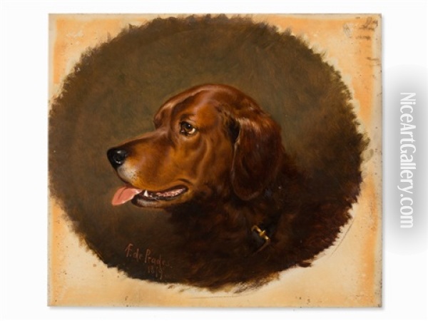 Dog Portrait - Bruce Oil Painting - Alfred F. De Prades