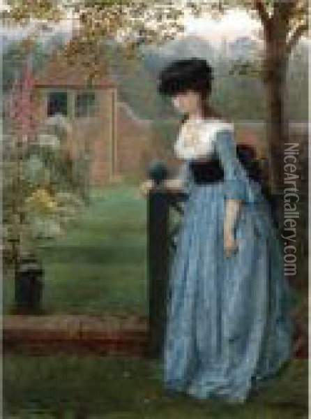 Clarissa Oil Painting - George Dunlop, R.A., Leslie