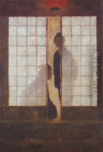 Zwei Japanerinnen Oil Painting - Emil Orlik