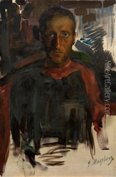 Portrait Of A Man Oil Painting - Filip Malyavin