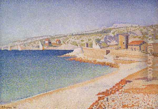 The Jetty at Cassis, Opus 198 Oil Painting - Paul Signac