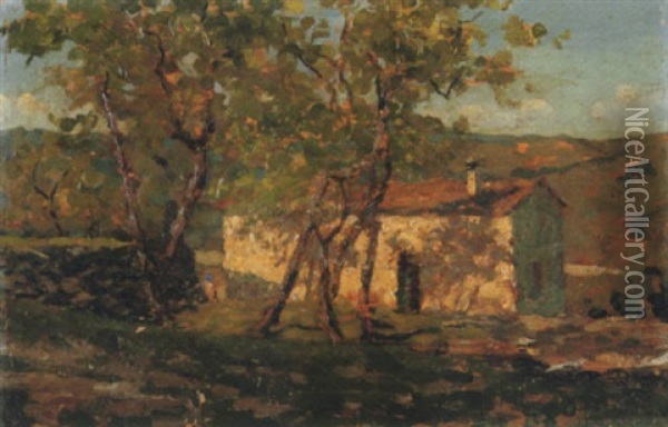 La Vigna A Pennabilli, 1924 Oil Painting - Flavio Bertelli