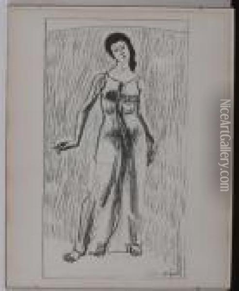 Standing Woman Oil Painting - Ferdinand Hodler