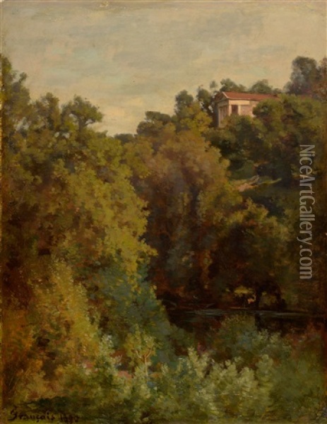 Villa Aux Collines Boisees Oil Painting - Francois Louis Francais