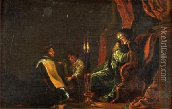 Offrande Au Roi Salomon Oil Painting - Leonaert Bramer