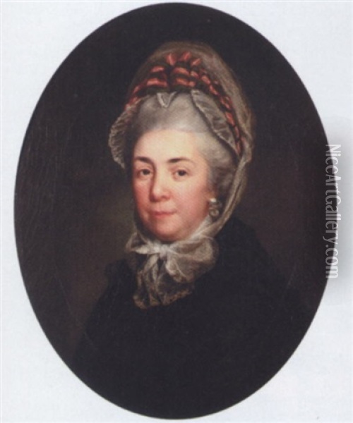 Portrait Of Mrs Gulston, Nee Mericas Da Silva Oil Painting - Thomas Beach