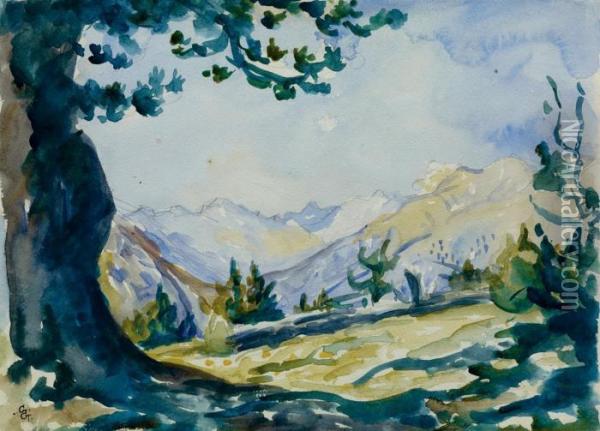 Gebirgslandschaft Oil Painting - Giovanni Giacometti