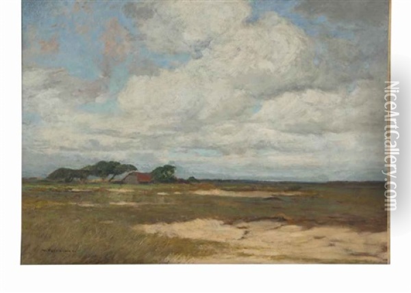 Landscape With Barn In The Distance Oil Painting - William Ritschel