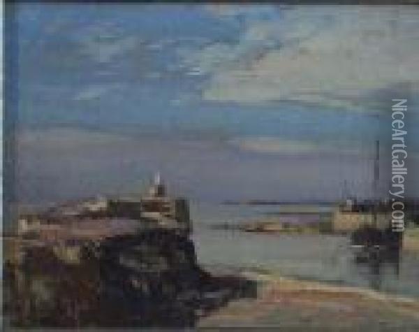 Harbour Mouth Oil Painting - Walter Graham Grieve