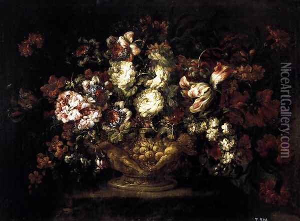 Vase of Flowers Oil Painting - Gabriel De La Corte