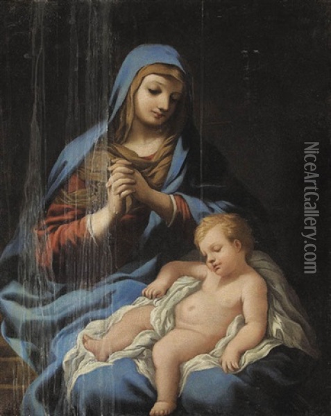 Vierge A L'enfant Oil Painting - Pietro da Cortona