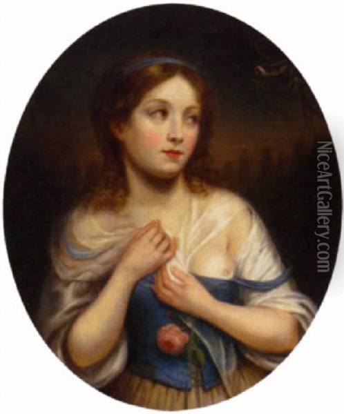 Portrait Einer Dame Oil Painting - Jean Baptiste Greuze