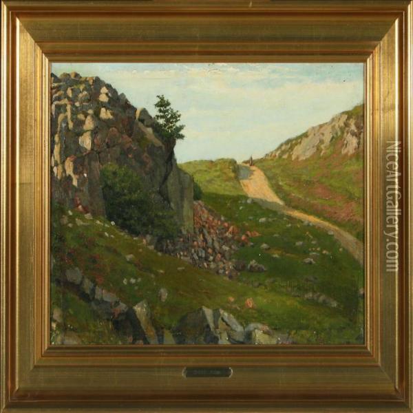 Rocky Landscape Oil Painting - Wenzel Ulrik Tornoe