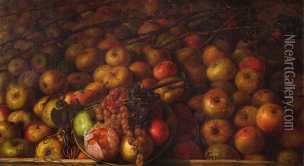 Bodegon Con Frutas Oil Painting - Augusto Ferri