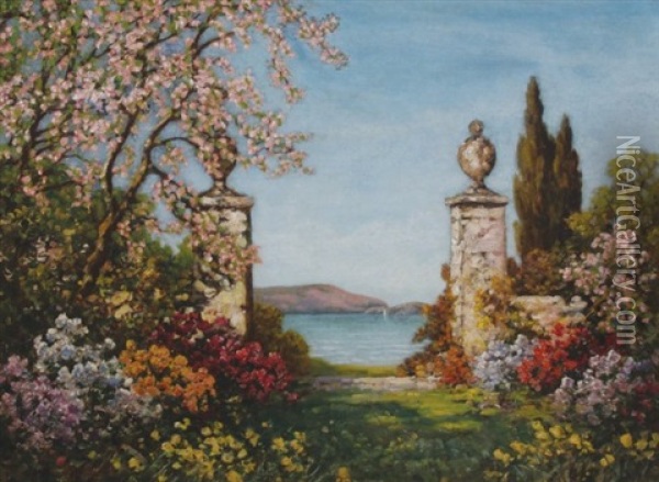 Blossom Tree Oil Painting - Thomas Edwin Mostyn