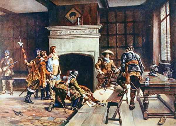 Oliver Cromwell (1599-1658) at the Blue Boar in Holborn, illustration from Lives of Great Men Told by Great Men Oil Painting - Ernest Crofts