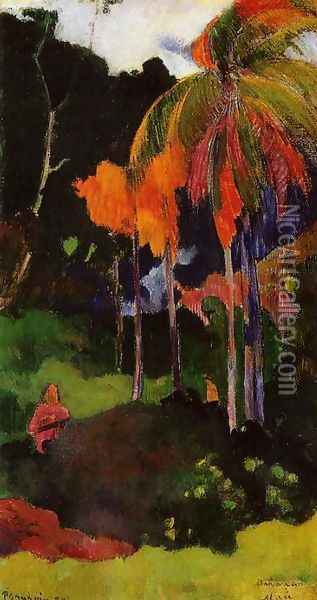 Mahana Maa I Aka The Moment Of Truth I Oil Painting - Paul Gauguin