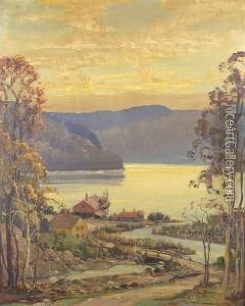 Coastal New Englandview. Oil Painting - Frederick Mortimer Lamb