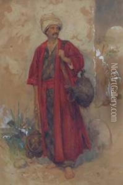 Portrait Of An Arab Oil Painting - Henry Edward Tidmarsh