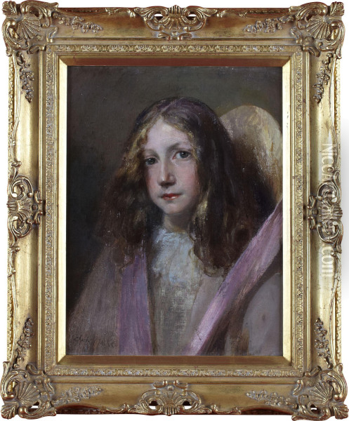 Portrait Of The Artist's Daughter Oil Painting - Charles Hodge Mackie