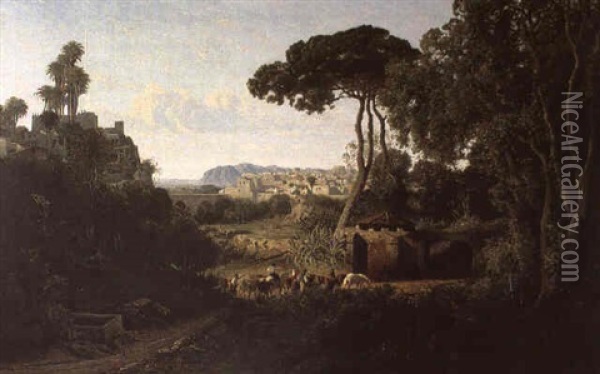 Paysage D'italie Oil Painting - Adolphe-Paul-Emile Balfourier