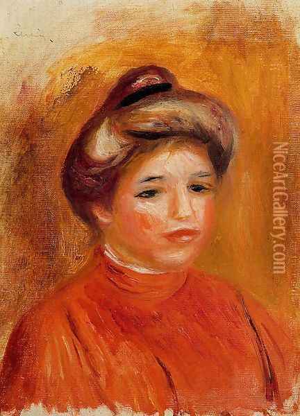 Woman's Head III Oil Painting - Pierre Auguste Renoir