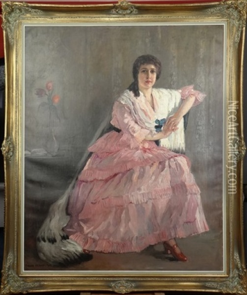 Dame Assise Oil Painting - Fernand Allard L'Olivier