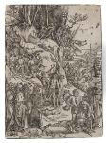 Martyrdom Of The Ten Thousand Oil Painting - Albrecht Durer