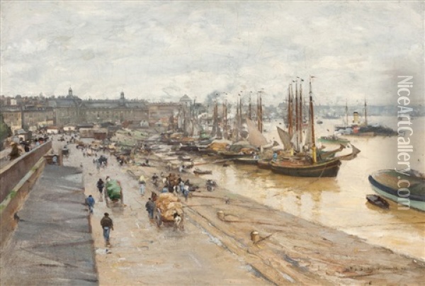 Harbor View Oil Painting - Alfred Smith
