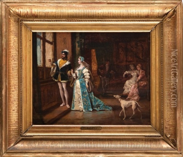 Na Dworze Franciszka I (kobieta Zmienna Jest) Oil Painting - Ladislaus Bakalowicz