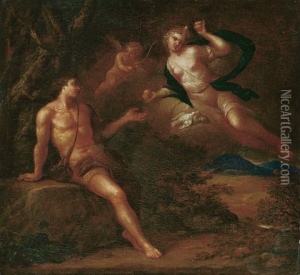 Venus Und Adonis Oil Painting - Johann Murrer