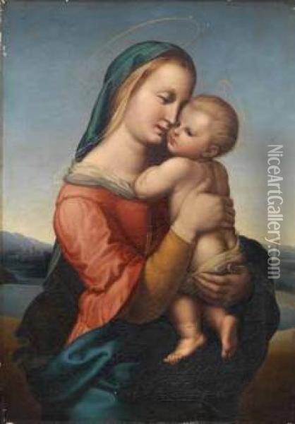 Madonna Tempi Oil Painting - Raphael (Raffaello Sanzio of Urbino)