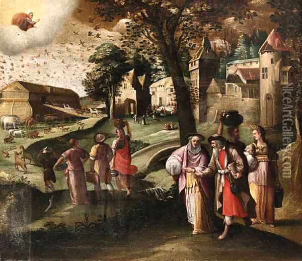 Noah's Ark Oil Painting - Flemish School