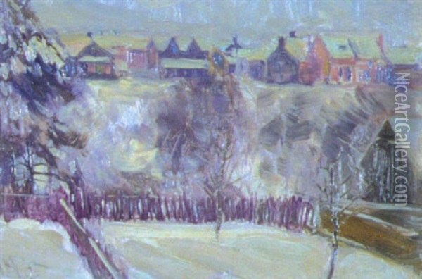 Backyard, West Toronto Oil Painting - James Edward Hervey MacDonald