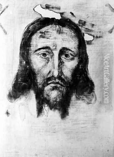 Head of Christ Oil Painting - Heaphy