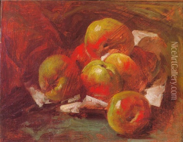 Les Pommes Oil Painting - Georges Jeannin