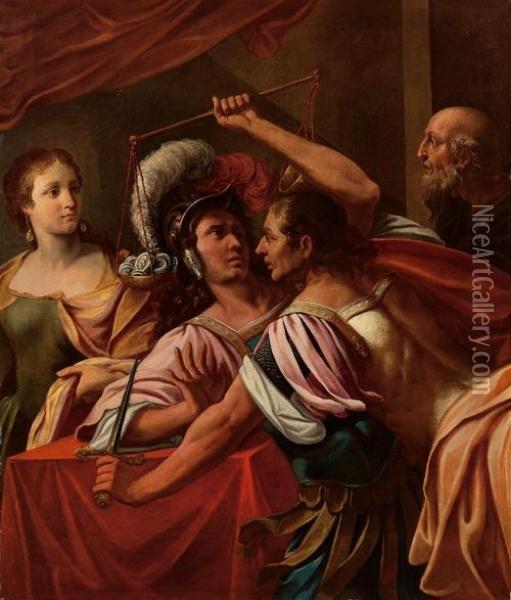 Episodio Di Storia Romana Oil Painting - Luca Da Reggio (Ferrari)